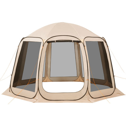 Screen house tent 12 x 11 ft by HouseOfZazla with beige fabric and large mesh windows on Tampa Home & Garden Store