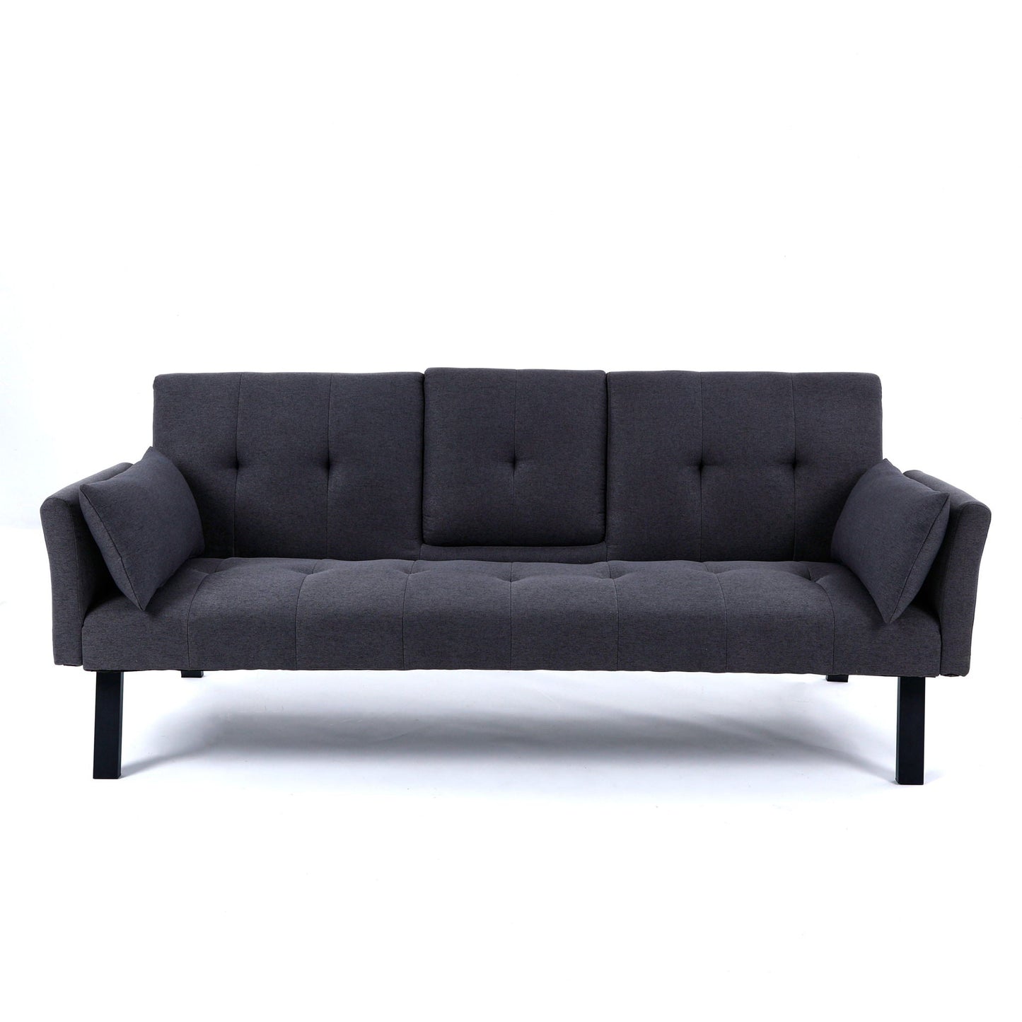 Compact Foldable Sofa Bed and Cup Holder