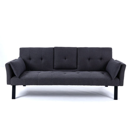 Compact Foldable Sofa Bed and Cup Holder