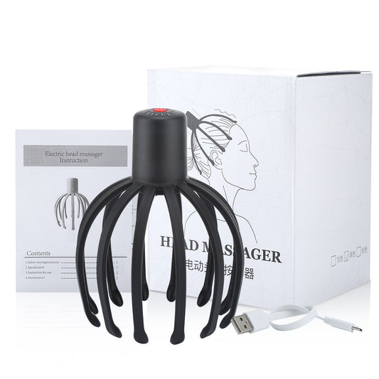 Head Massager Octopus Scalp Massager Electric Head Massage Claw Household Head Physiotherapy Instrument - Tampa Home & Garden Store