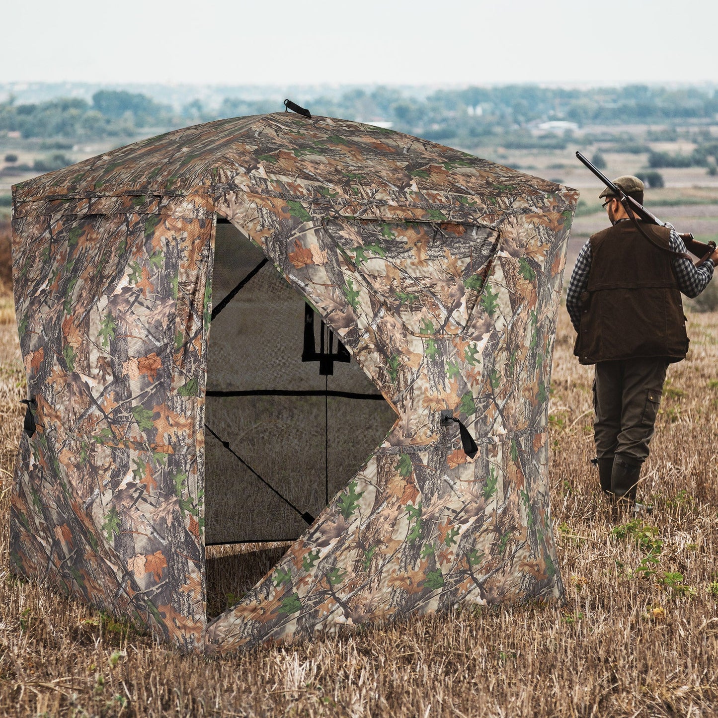 GemGear 270° See-Through Hunting Blind Tent camouflage with silent magnetic door on Tampa Home & Garden Store