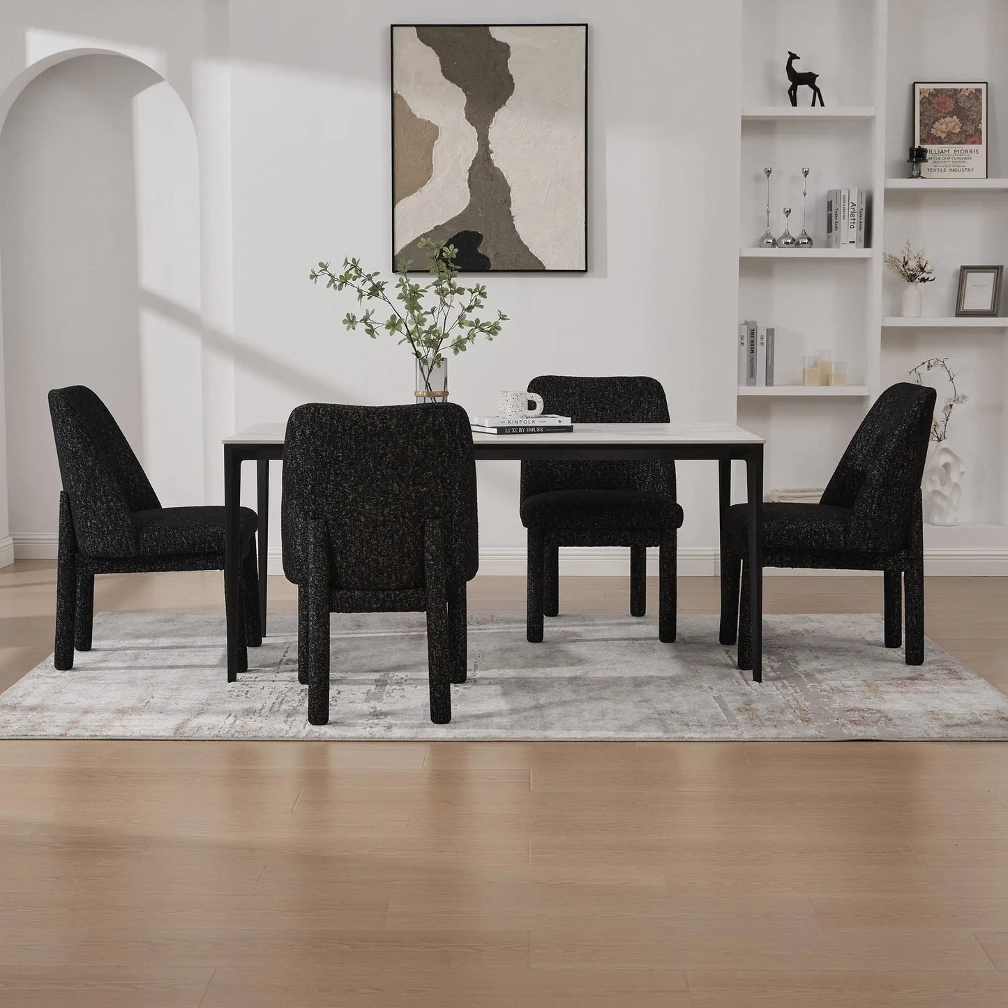 Wide Minimalist Dining Chair for Modern Homes