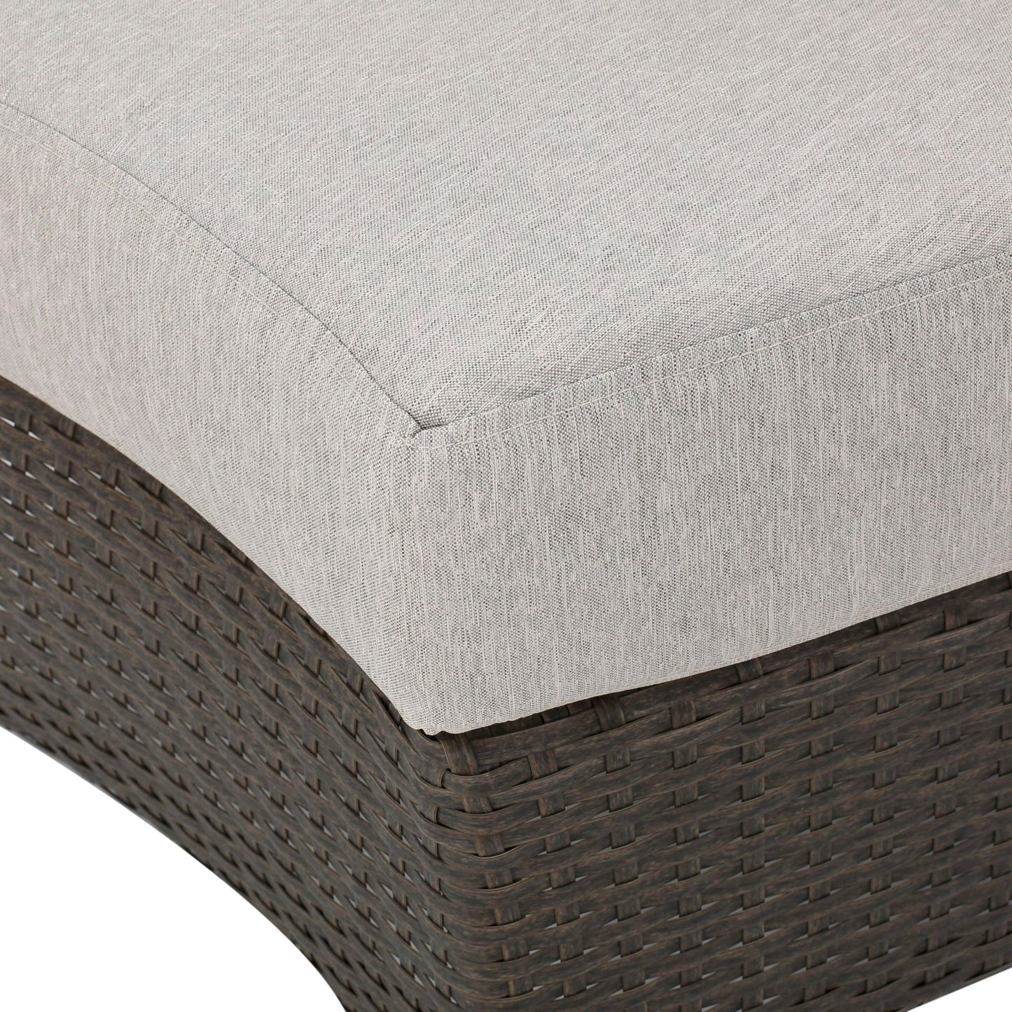 Pt Limon Modern Outdoor Single Sofa cushion on brown wicker frame on Tampa Home & Garden Store
