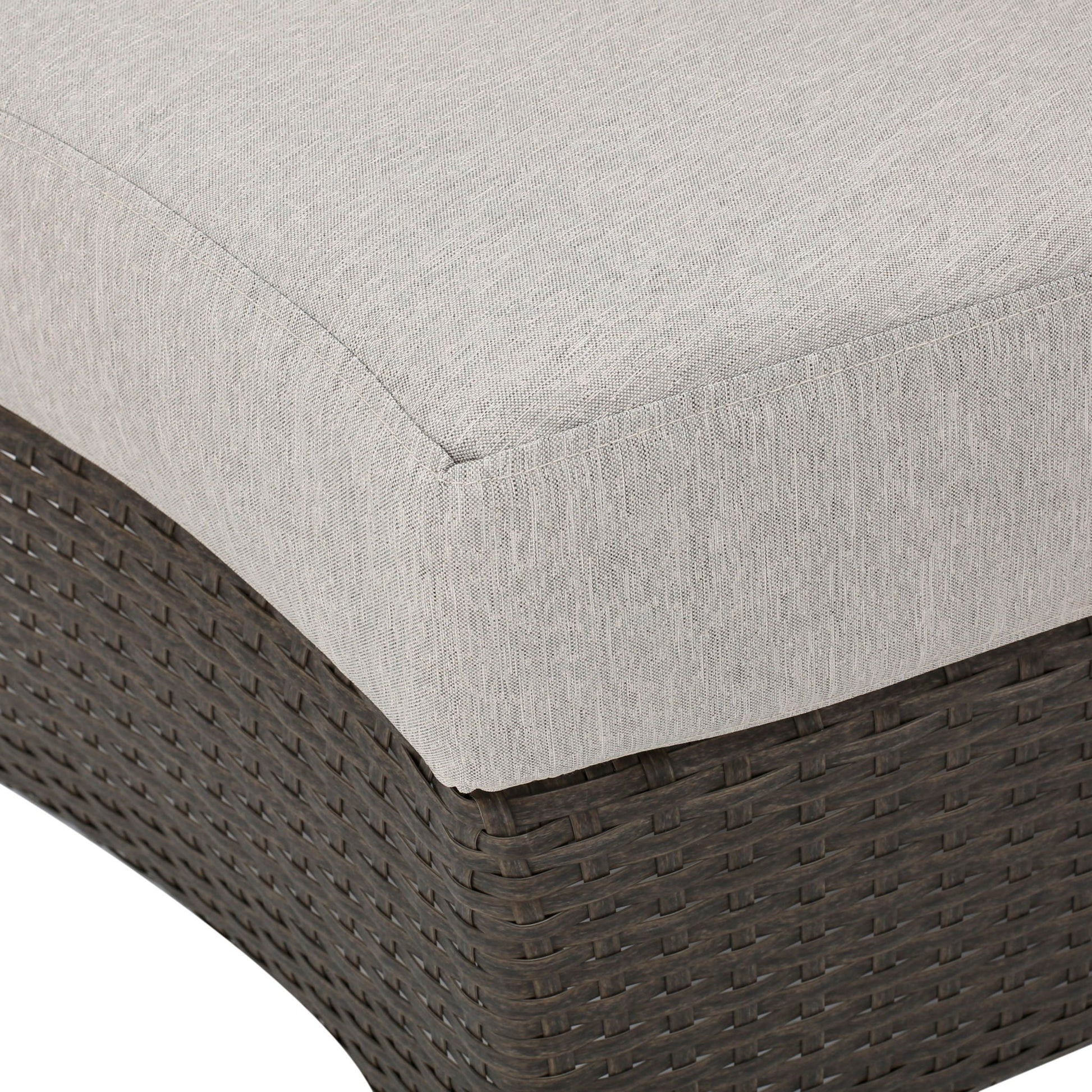 Pt Limon Modern Outdoor Single Sofa cushion on brown wicker frame on Tampa Home & Garden Store