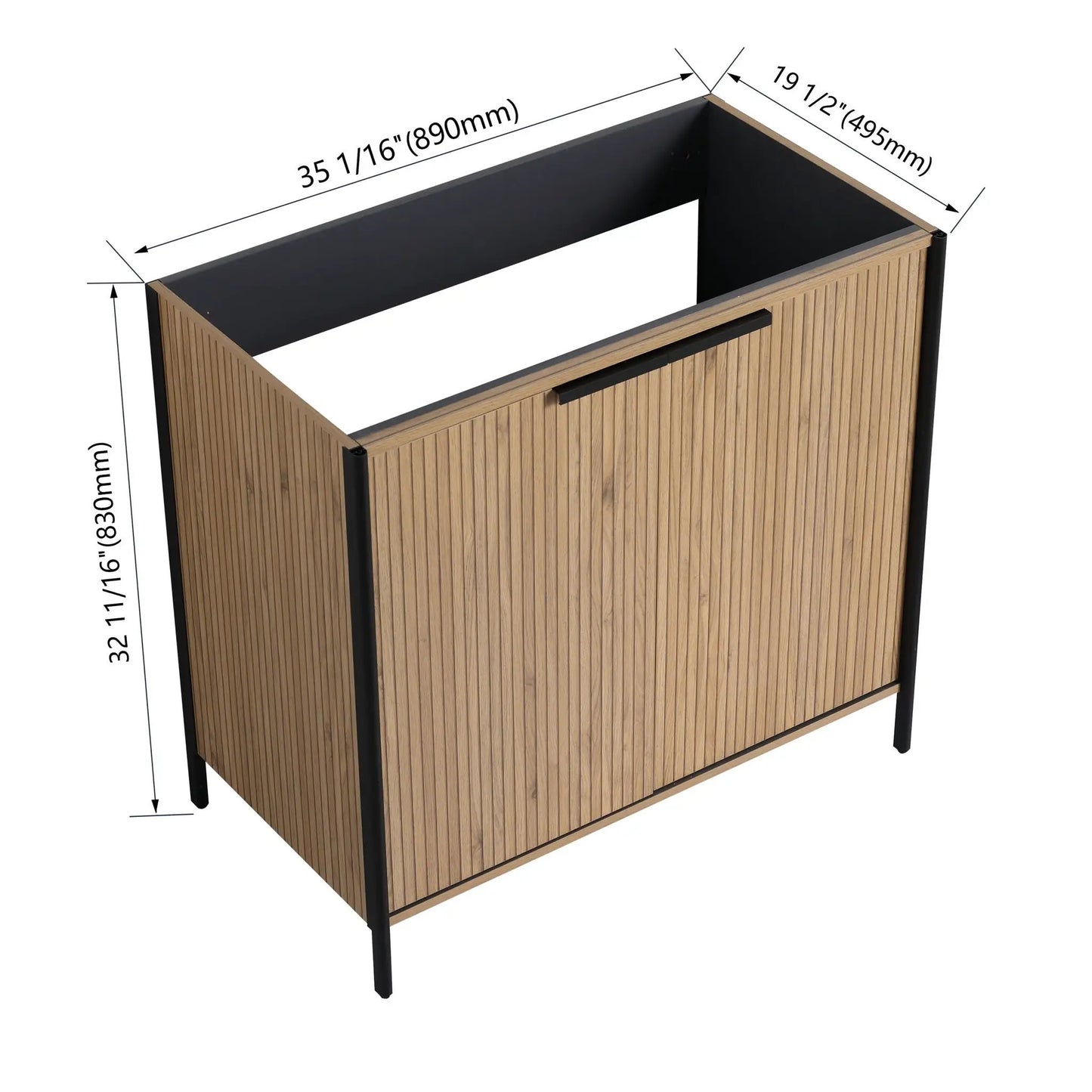 Contemporary Vanity with Adjustable Shelves