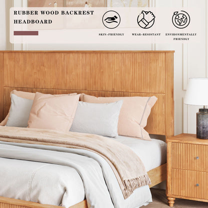 Solid Wood Platform Bed and the Tall Headboard