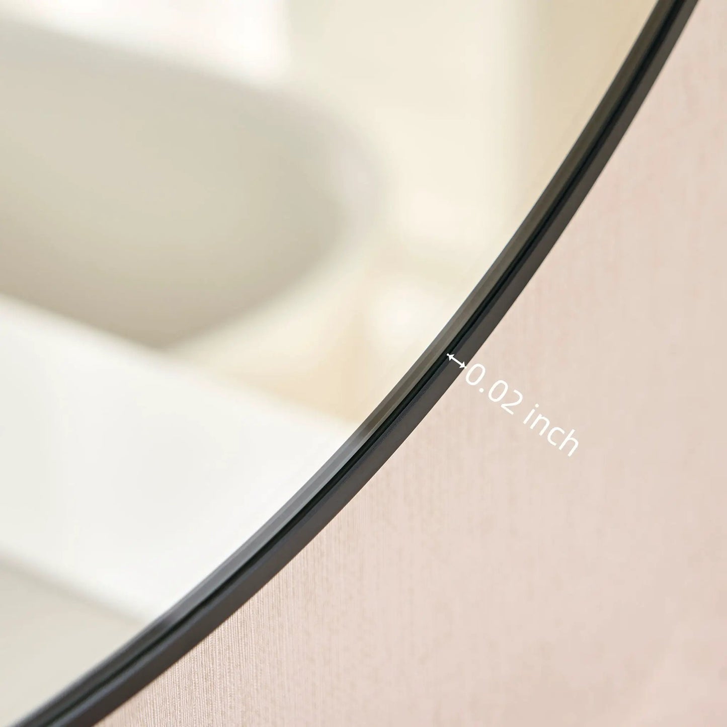 Round Wall Vanity Mirror in Black Metal Frame