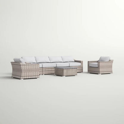 Durable Aluminum Wicker Sofa and Cushions