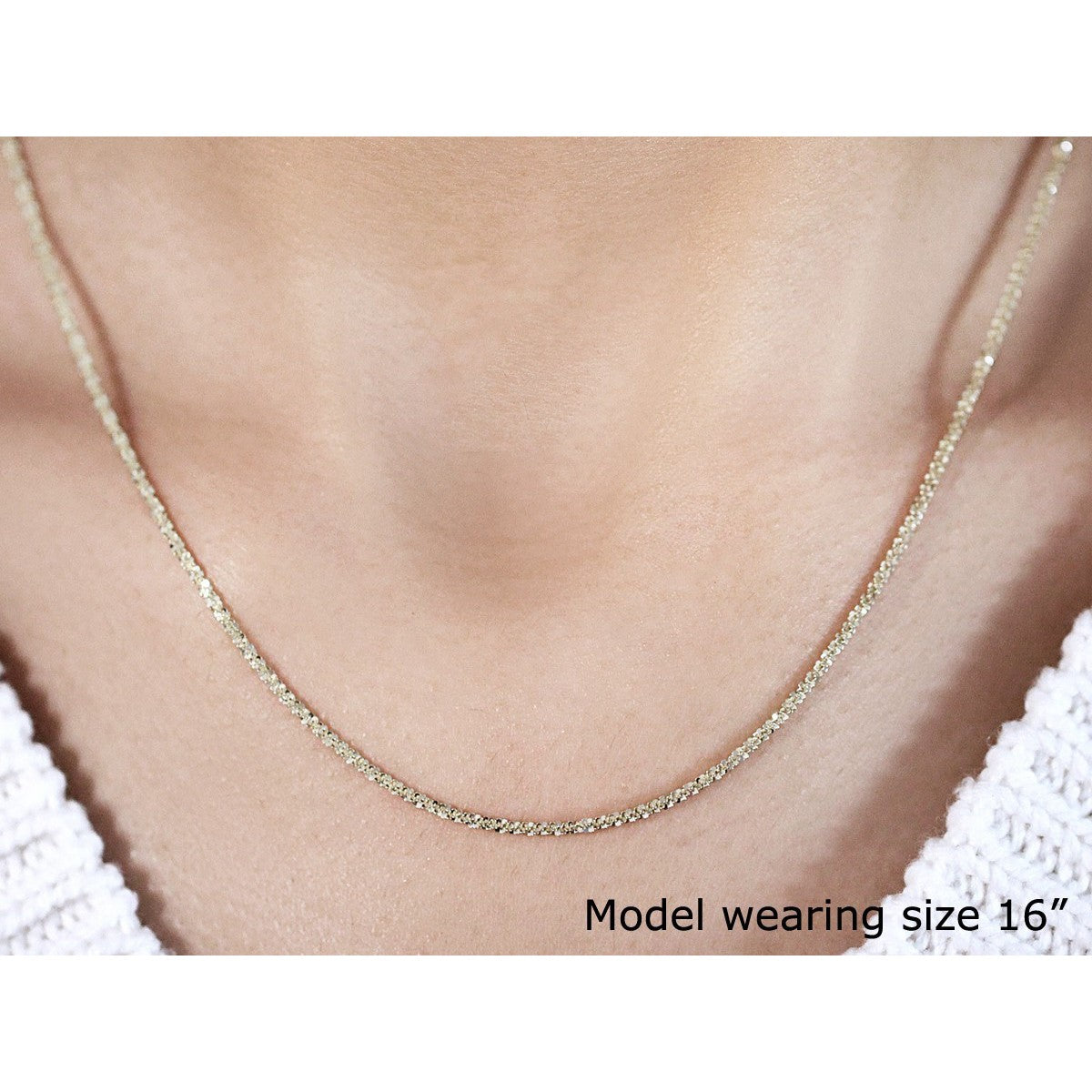 14k yellow gold sparkle chain necklace 1.5mm by Bids.com on Tampa Home & Garden Store