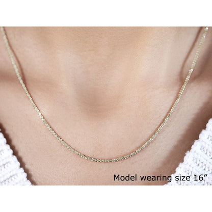 14k yellow gold sparkle chain necklace 1.5mm by Bids.com on Tampa Home & Garden Store