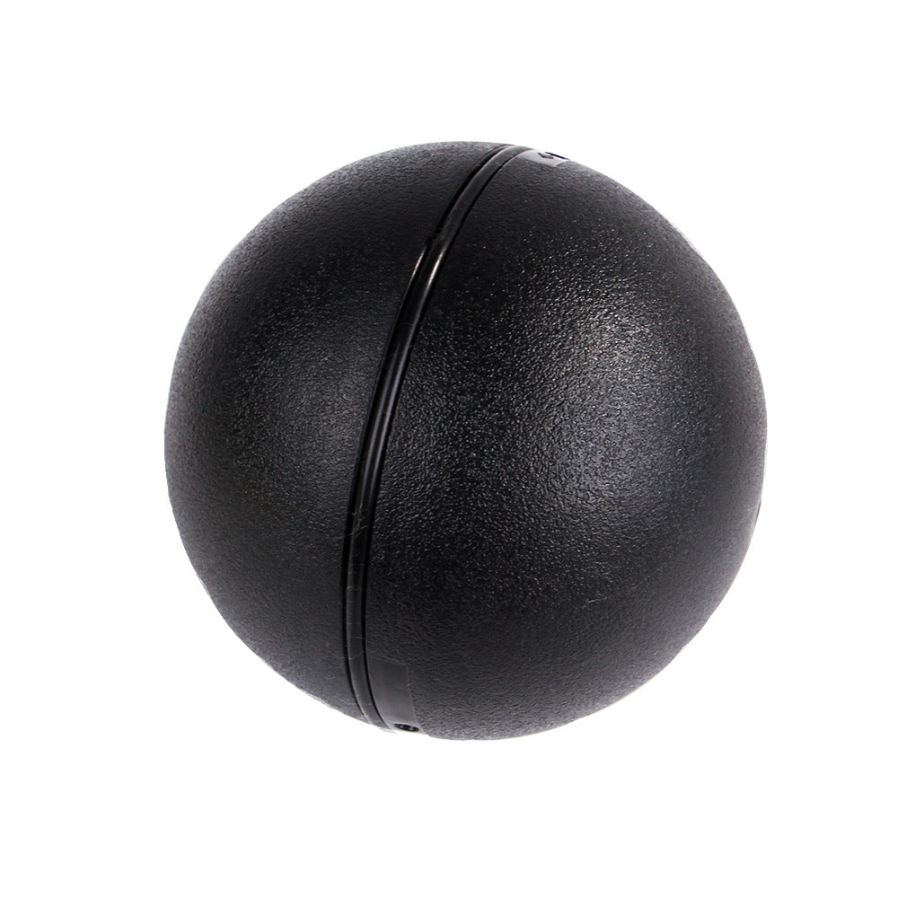 Magic Roller Ball interactive dog and cat toy, black textured plastic ball with seam on Tampa Home & Garden Store