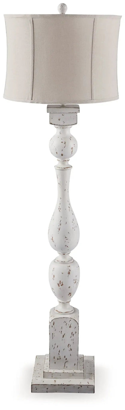 Madsbrook Poly Floor Lamp Antique White Finish