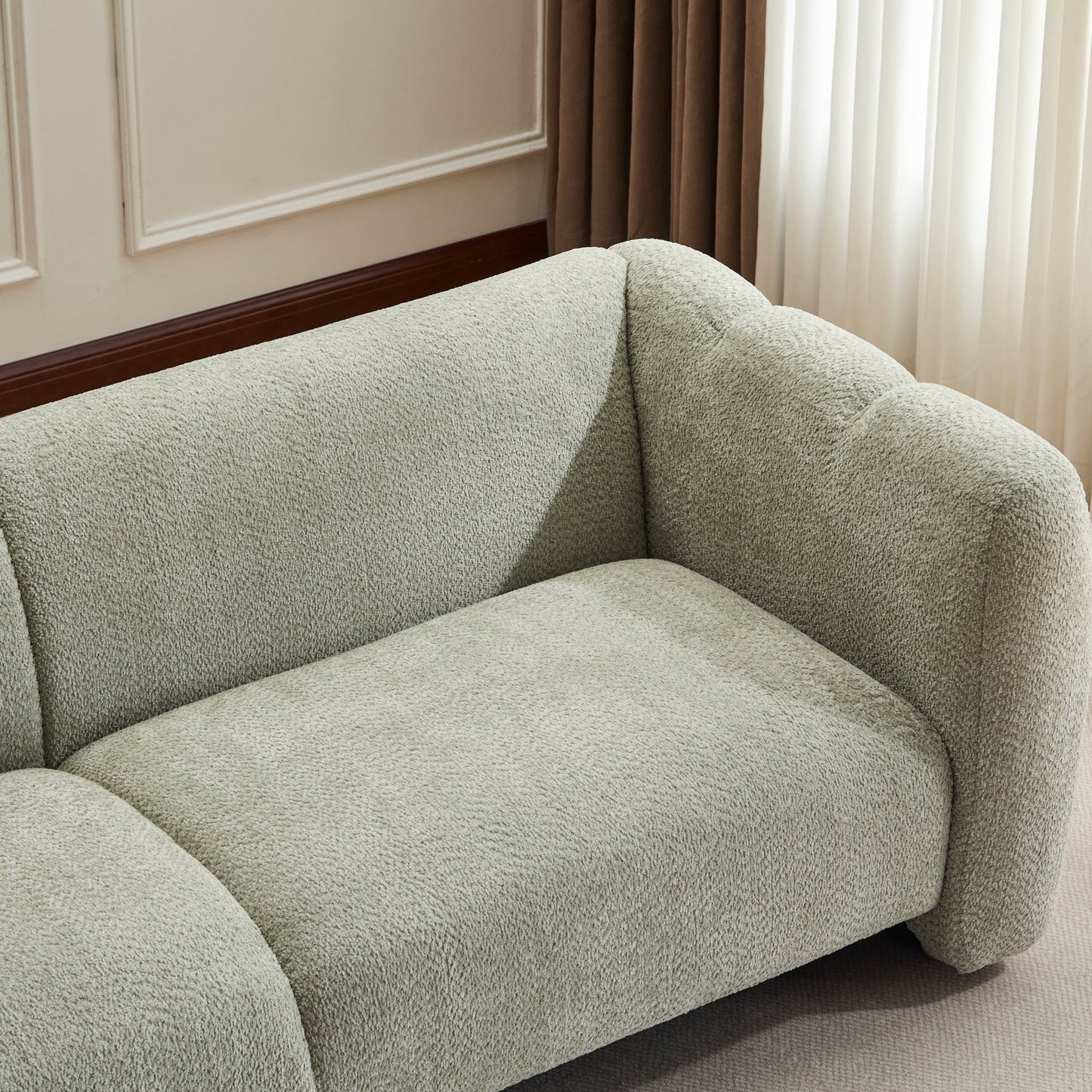 the Stylish Boucle Wave Design Modern Sofa