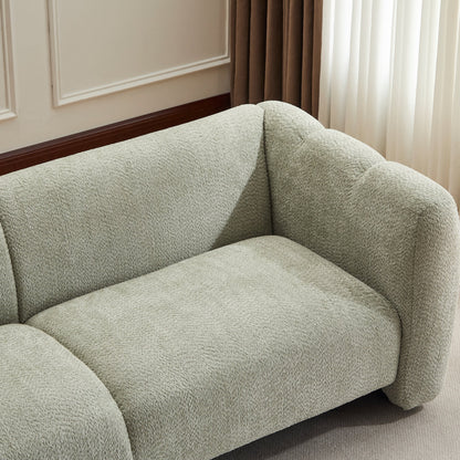 the Stylish Boucle Wave Design Modern Sofa