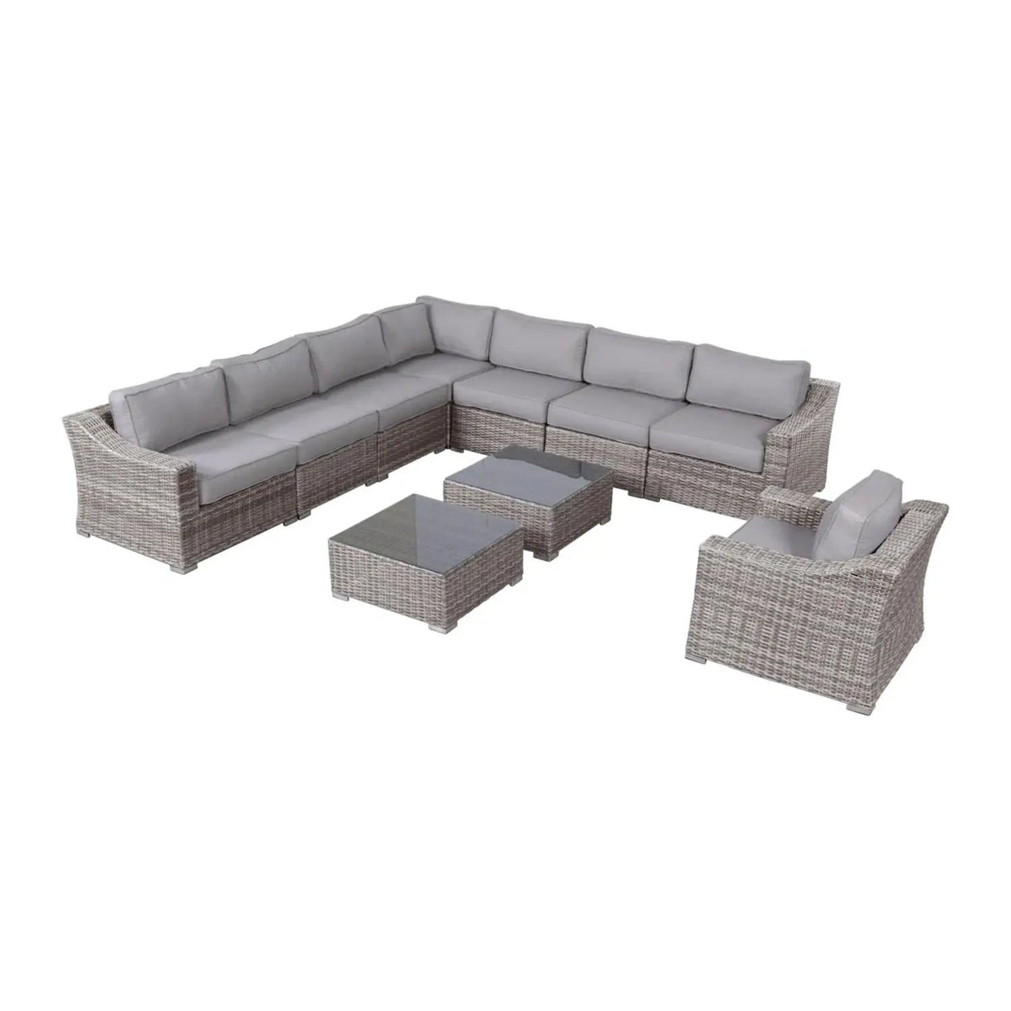Outdoor Wicker Conversation Set With Cushions