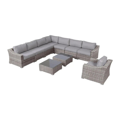 Outdoor Wicker Conversation Set With Cushions