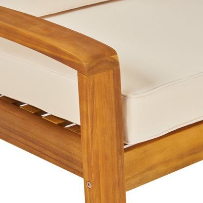 Outdoor Acacia Wood Sectional Sofa Set and Bench