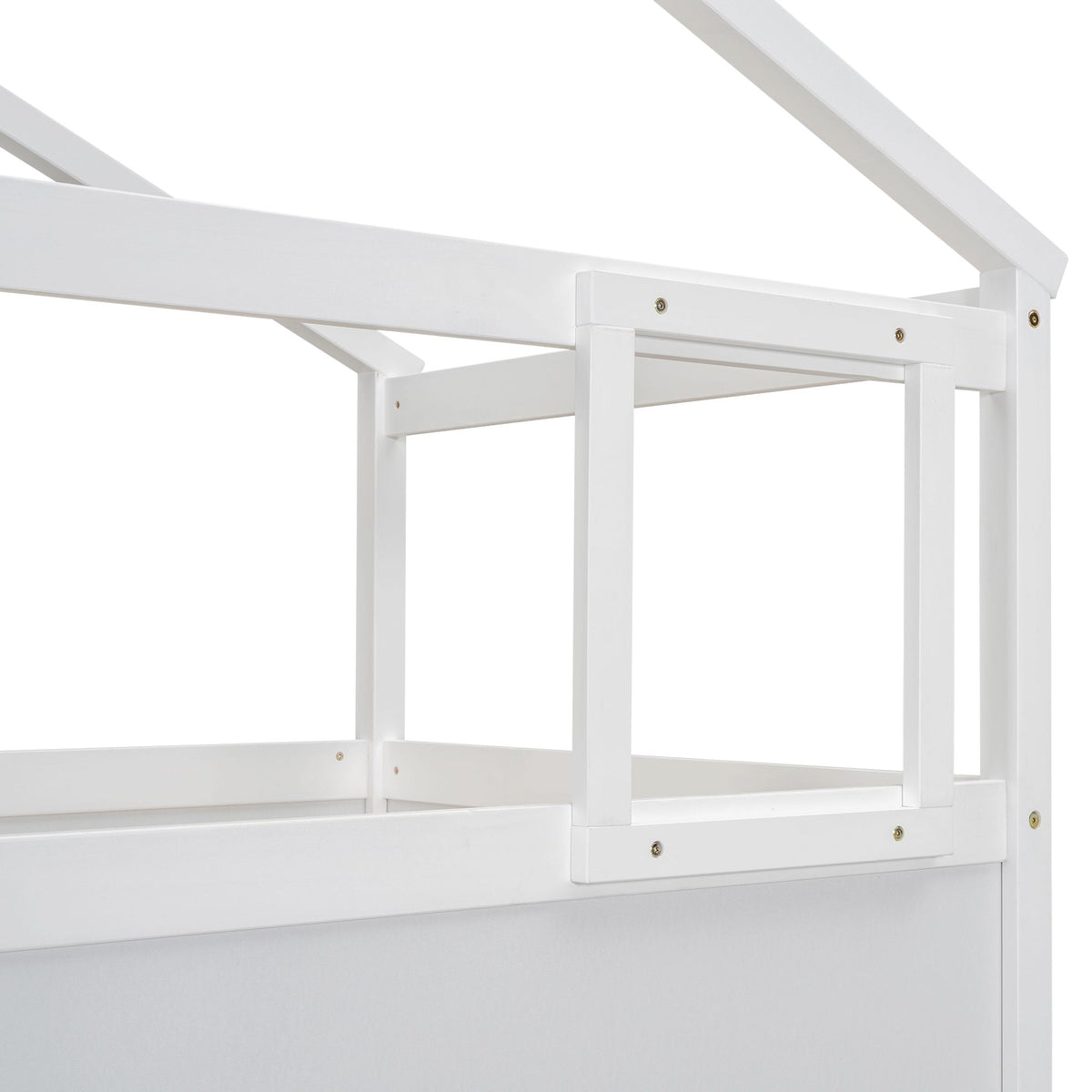 White bunk bed frame with storage staircase, beams and screws on Tampa Home & Garden Store