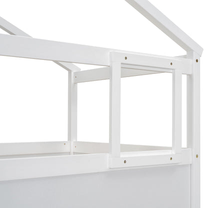 White bunk bed frame with storage staircase, beams and screws on Tampa Home & Garden Store