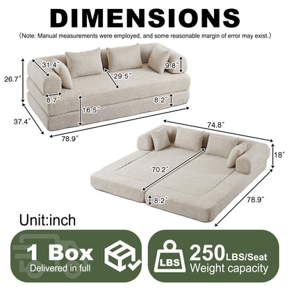 Soft Chenille and Convertible Sleeper Sofa Set