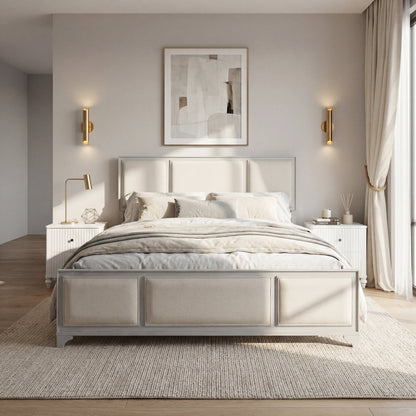 King Size Bed Frame and the Upholstered Headboard