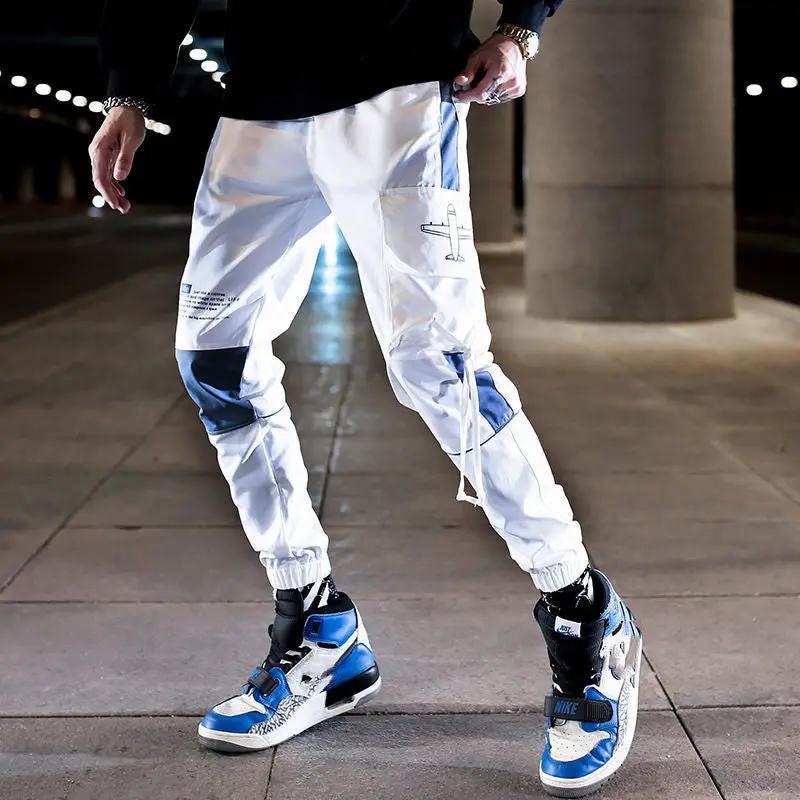 Men's Cropped Loose Overalls and Casual Pants