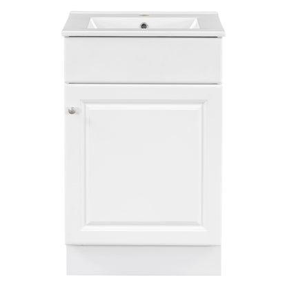 Bathroom vanity with sink in white, adjustable shelf by HouseOfZazla on Tampa Home & Garden Store