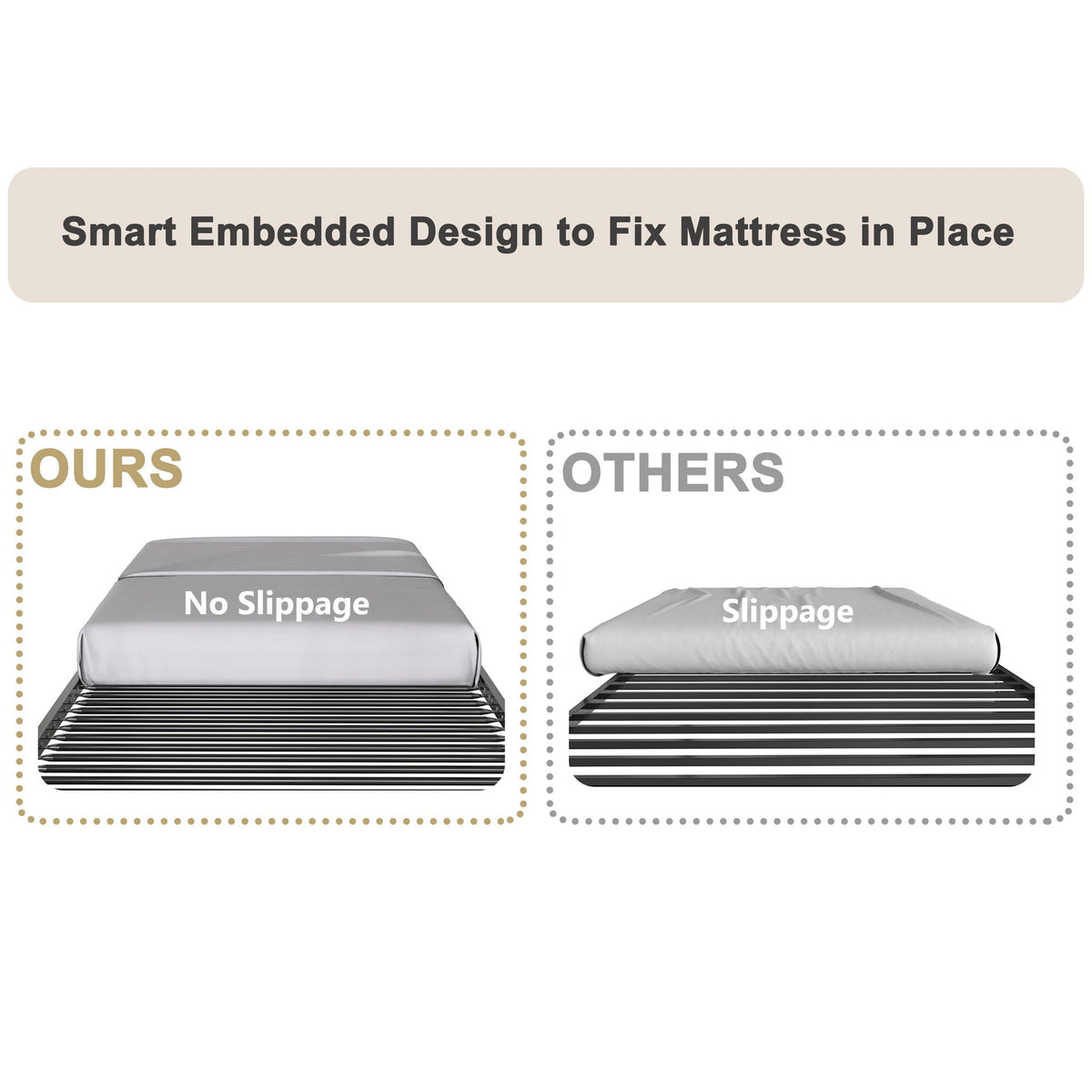 Adam Twin Over Twin Bunk Bed in Black by HouseOfZazla with mattress demonstration infographic on Tampa Home & Garden Store