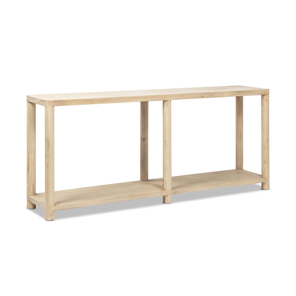 Natural reclaimed wood console table with lower shelf by HouseOfZazla on Tampa Home & Garden Store