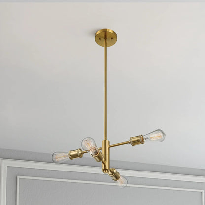 Chandelier Trellis 4-light gold with clear Edison bulbs by Unique Piece Furniture on Tampa Home & Garden Store