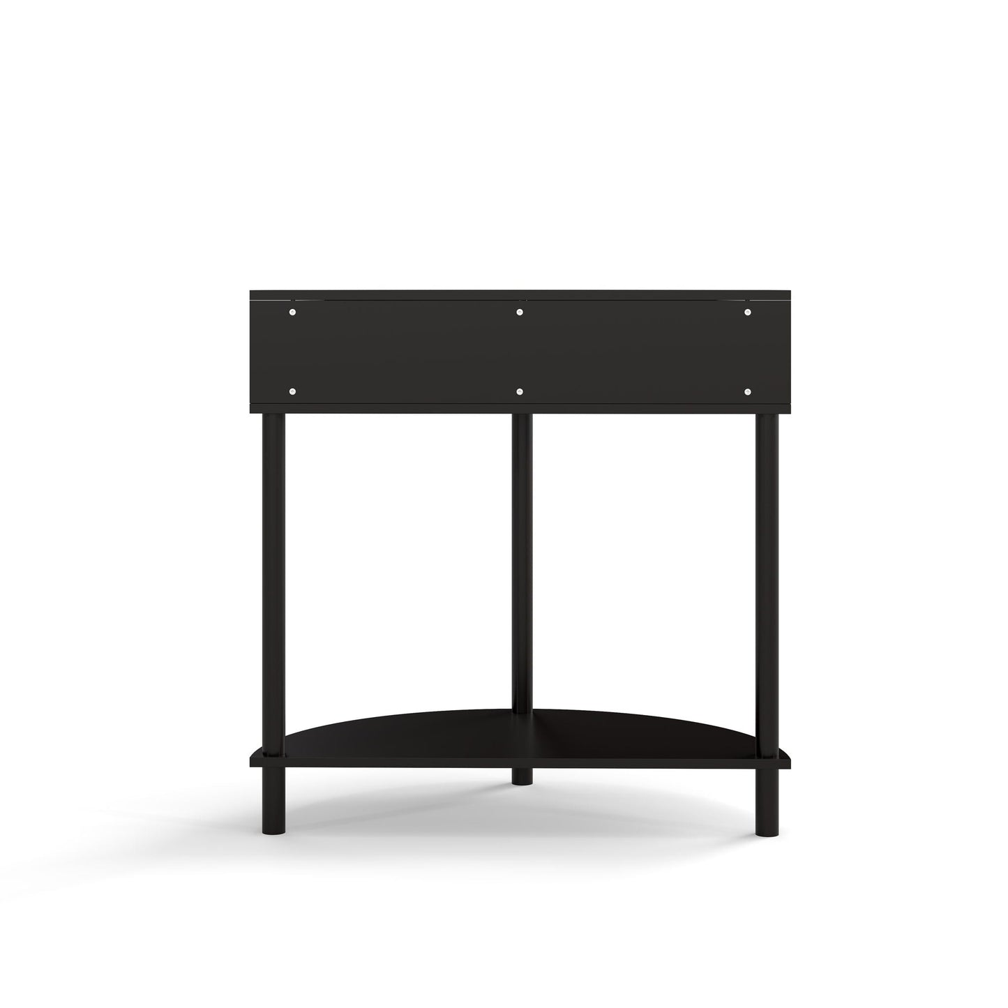 End table black finish with bottom semicircular shelf and slim legs HouseOfZazla on Tampa Home & Garden Store