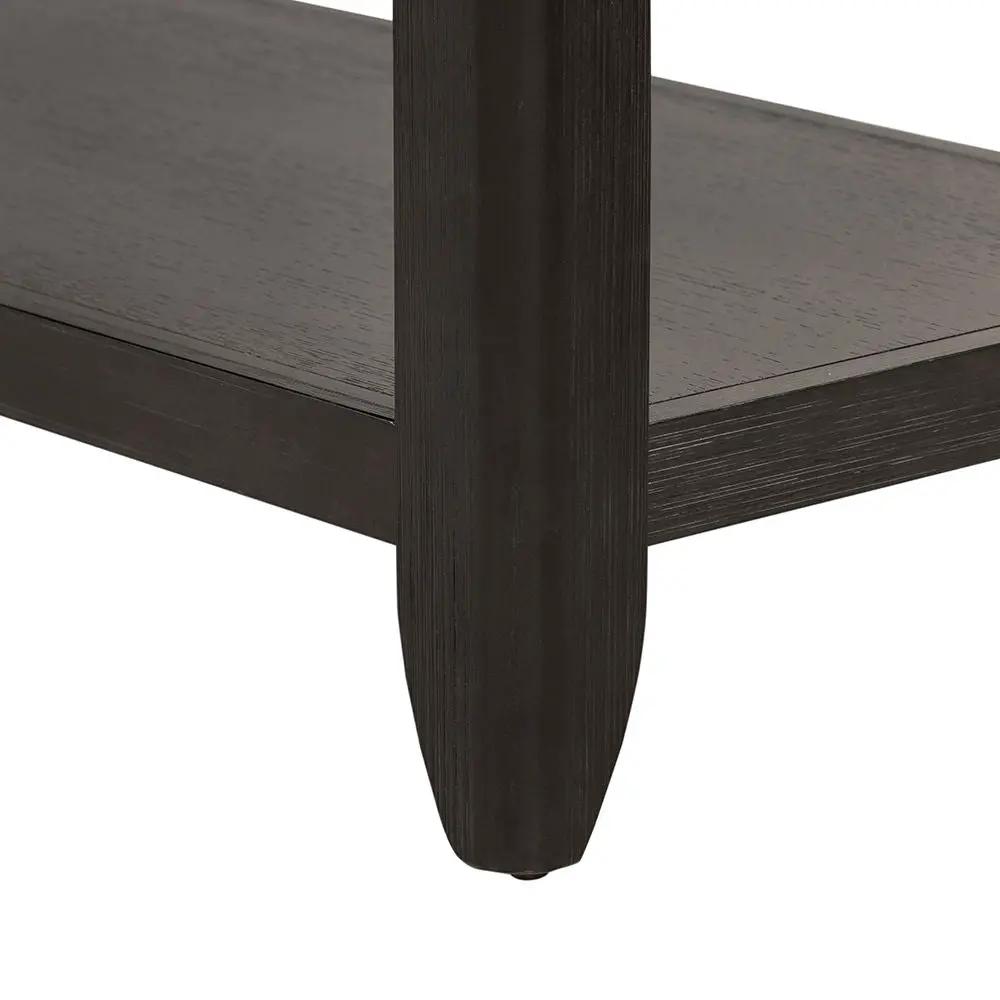 Elegant Wood End Table with Drawer and Shelf