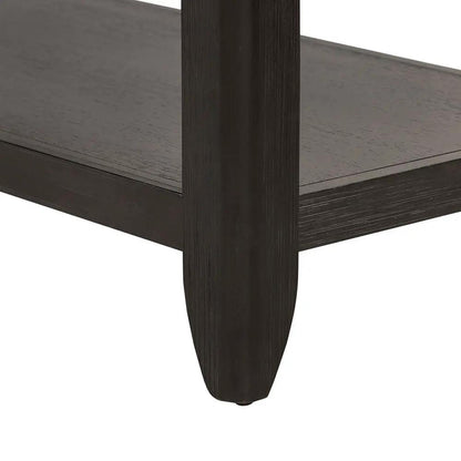Elegant Wood End Table with Drawer and Shelf