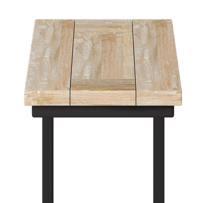 Skyler C Side Table with natural wood top and black metal legs by Unique Piece Furniture on Tampa Home & Garden Store