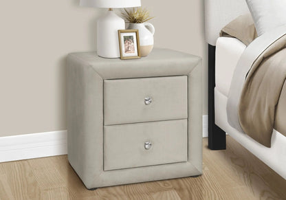 Nightstand With Upholstered Drawer For Bedroom