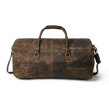 The Bolton Flap Duffel- Dark Brown - Tampa Home & Garden Store