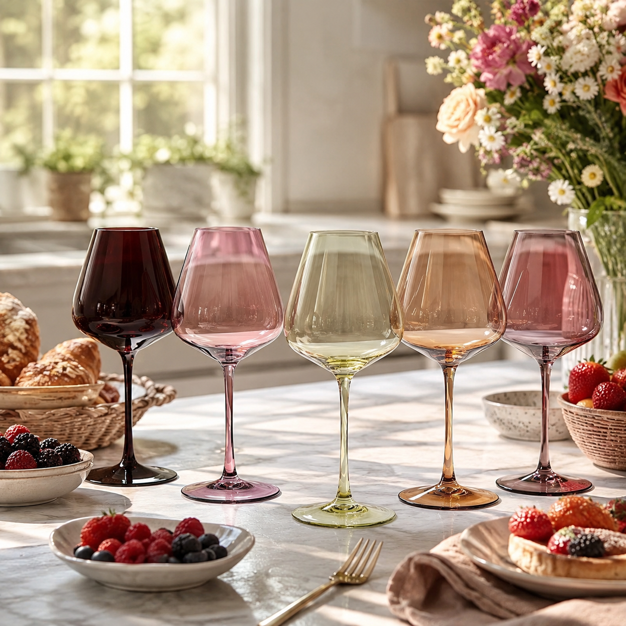 Stagioni September Stemmed Wine Set of Five