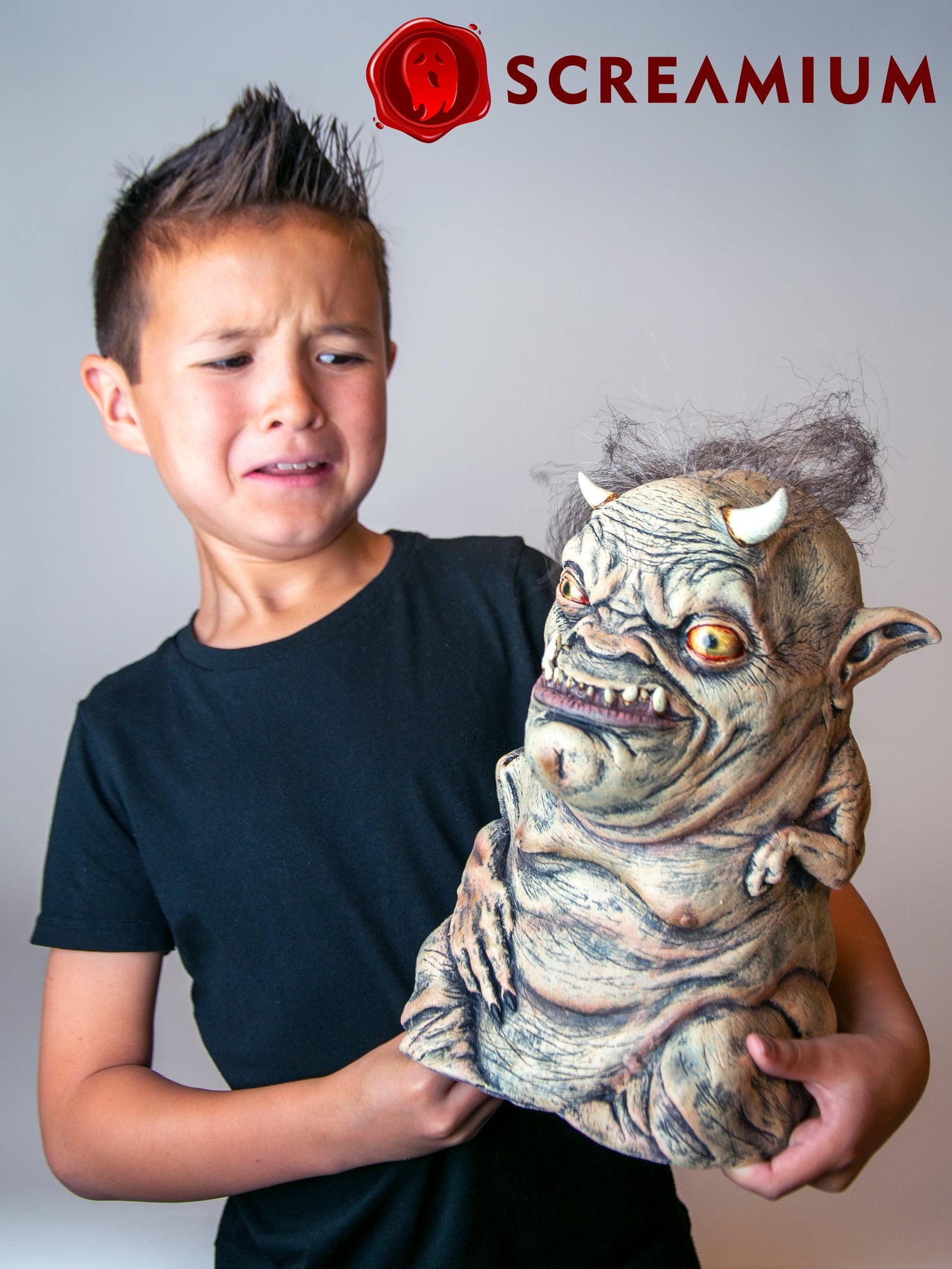 Troglyns COLDRAK Prop Troll Gremlin Monster with Wispy Hair Halloween Decoration