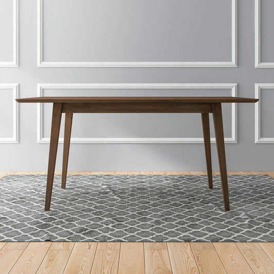 Mary - Modern Style Rectangular Dining Kitchen Table in dark brown wood with tapered legs on Tampa Home & Garden Store