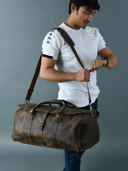 The Bolton Flap Duffel- Dark Brown - Tampa Home & Garden Store