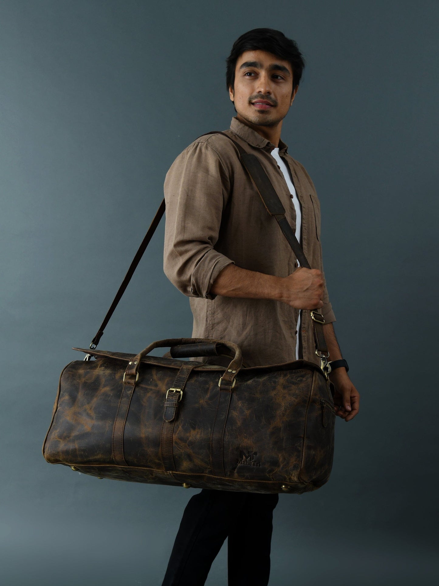 The Bolton Flap Duffel- Dark Brown - Tampa Home & Garden Store