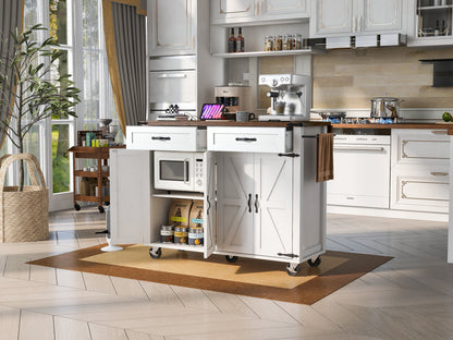 Large Farmhouse Kitchen Island and Power Outlet