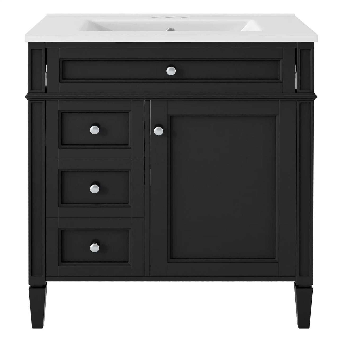 Bathroom Vanity With Top Sink and Storage Cabinet