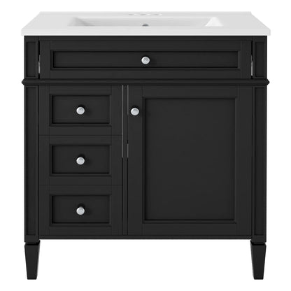 Bathroom Vanity With Top Sink and Storage Cabinet