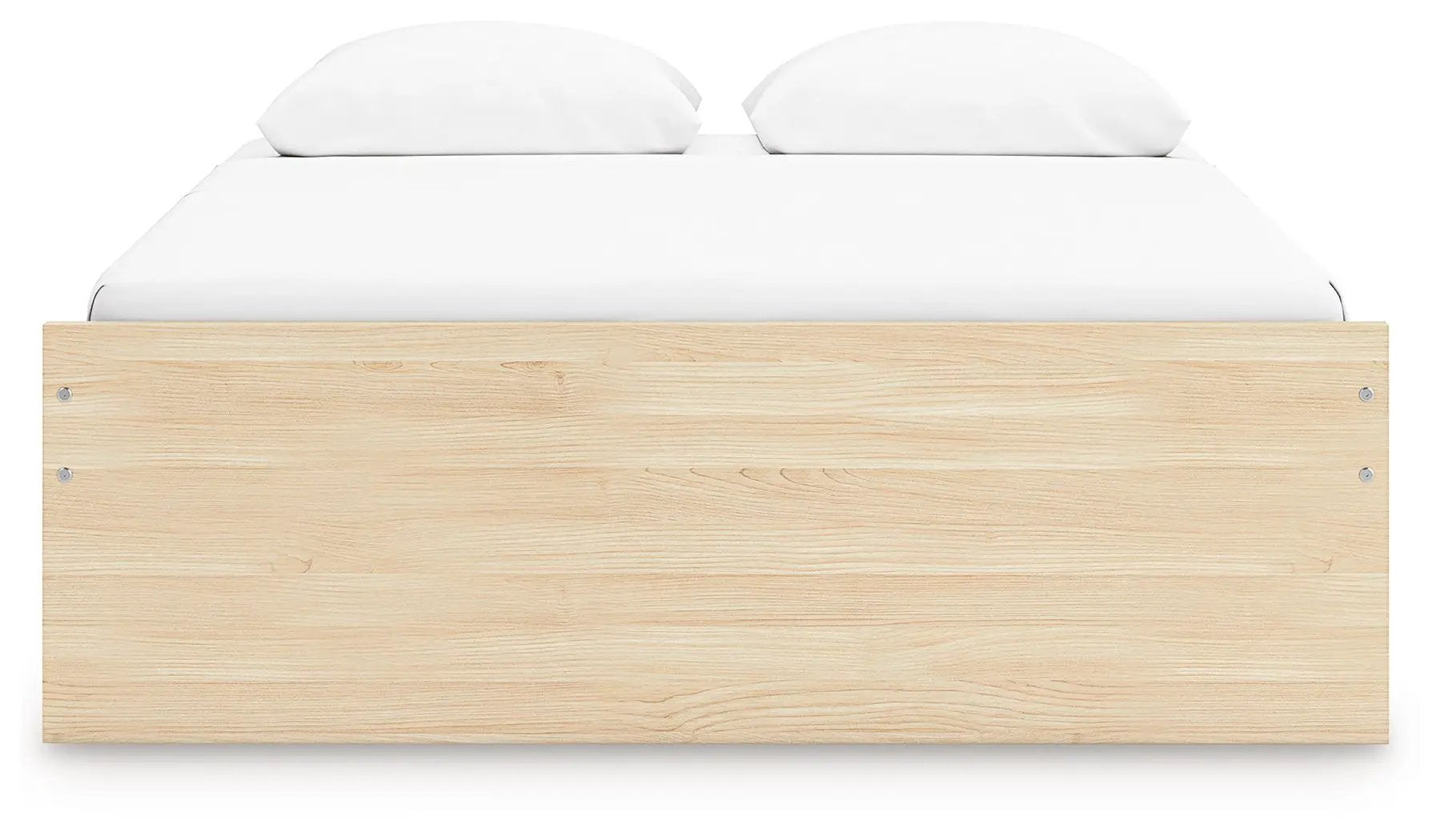 Onita Platform Bed by Unique Piece Furniture in natural wood with a solid footboard on Tampa Home & Garden Store
