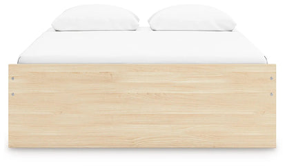 Onita Platform Bed by Unique Piece Furniture in natural wood with a solid footboard on Tampa Home & Garden Store