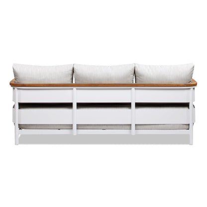 Rhodes 2pc Teak and Aluminum Outdoor Sofa Set