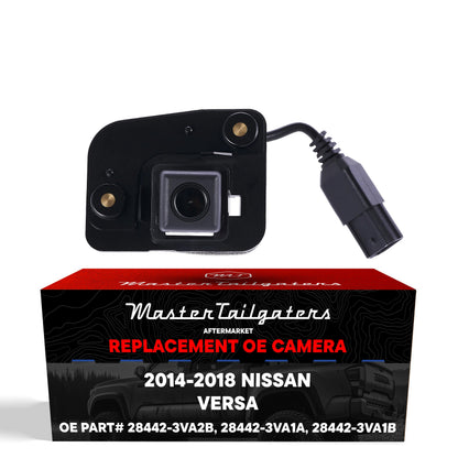 Nissan Versa Note OEM backup camera by Master Tailgaters, black housing with wiring harness on Tampa Home & Garden Store