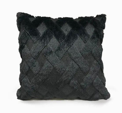 Plush Solid Color Sofa Pillowcase for Living Room