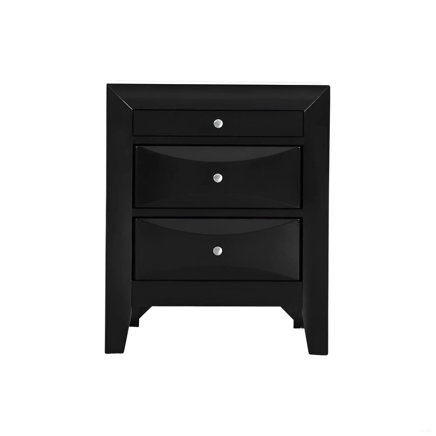 Modern Design Nightstand with Durable Wood Veneer
